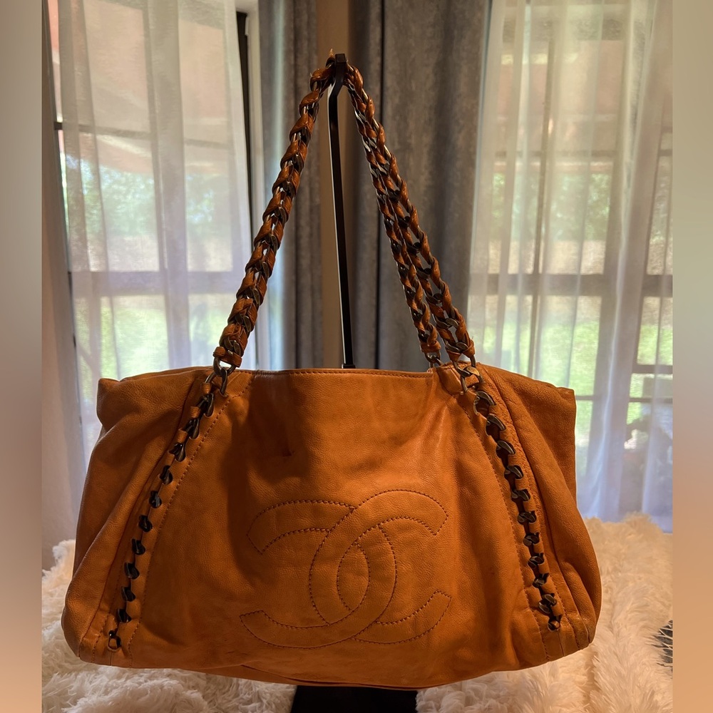 Chanel Tan Leather Shoulder Bag